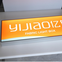 Boîtes lumineuses publicitaires fines YIJIAO, boîte lumineuse sans cadre, boîte lumineuse en tissu LED mince pour la publicité