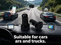 Cargador de Coche 12V 24V a 5V 4.8A de Alta Estabilidad, Mini USB Dual con Puertos Independientes de 5V 2.4A Cada Uno, Cargador de Coche para Encendedor de Cigarrillos