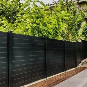 铝豪华别致装饰粉末涂层钢护栏柱组装护栏板条铝水平户外隐私围栏