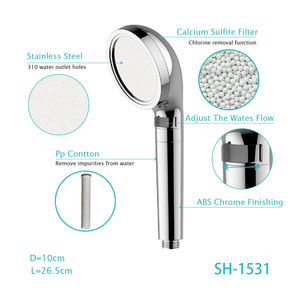 Pomme de douche filtrante haute pression, élimination du <span class=keywords><strong>chlore</strong></span>, économie d'eau, contrôle du débit, purificateur d'eau, pomme de douche - Product Image 4