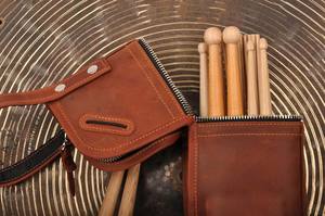 Étui de rangement anti-poussière en cuir pour baguettes de batterie, personnalisé, en cuir PU, pour batteur, échantillon gratuit - Product Image 5