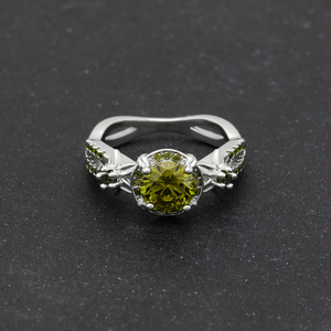 แหวนแฟชั่นผู้หญิงพร้อมหิน CZ สีเหลืองแพลทินัมเงินทองงานแต่งงานเครื่องประดับขนาด 5 12 - Product Image 2