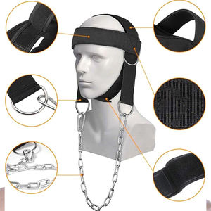 Imbracatura portatile in acciaio inossidabile per allenamento muscolare del collo con catena per sollevamento pesi in palestra e allenamento della forza del collo - Product Image 4