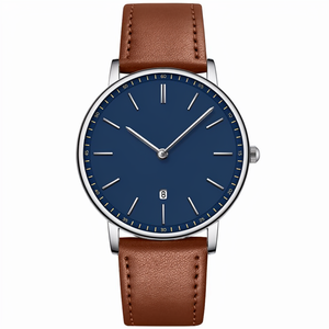 Reloj de Pulsera de Cuarzo Minimalista para Hombre de Alta Calidad OEM con Fecha y Hora, Ultrafino, Regalo de Cumpleaños para Novio - Product Image 2