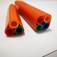 7 vías 12/10mm Pe Sheath 1,2mm Direct Bury Hdpe Microduct Tube Bundle con cable trazador que sopla fibra óptica Cable Paquete de fibra