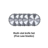 Kit d'accessoires pour scie à onglet JZY SJ60 : Ensemble de lames multi-encochures + Ensemble de lames à rainure en V + Cache universel multi-encochures pour rainure en V