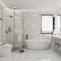 Carrelage en porcelaine effet marbre blanc ventre de poisson 300x600mm, facile à nettoyer, imperméable, pour sol, mur, salon, hôtel