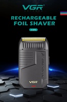 Rasoir électrique VGR V-375 à lame unique, tondeuse à barbe rechargeable, rasoir à grille rechargeable pour hommes
