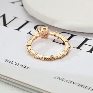 Wholesale Copper <b>Rings</b> Designer Wedding <b>Ring</b> Genuine <b>Gold</b> Plated Trendy Style <b>Gold</b>-Plated Zircon for Women's Gift - Product Image 2