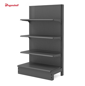 Estantería <span class=keywords><strong>de</strong></span> Doble Cara para Exhibición en Tiendas, <span class=keywords><strong>Precio</strong></span> <span class=keywords><strong>de</strong></span> Fábrica, Estantería <span class=keywords><strong>de</strong></span> Góndola Negra para Supermercados - Product Image 2