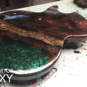 Résine époxy brillante <span class=keywords><strong>pour</strong></span> table, vente en gros usine, revêtement auto-nivelant ultra-transparent <span class=keywords><strong>pour</strong></span> tables rivière DIY et artisanat de meubles en bois - Product Image 3