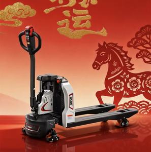 Transpalette à batterie lithium HSLLIFT 1,5 tonne 24V 20AH, largeur de fourche 550/685MM, déplaceur latéral électrique et pneus pneumatiques - Product Image 1