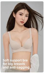 บราไร้โครงสำหรับผู้หญิง ผ้าไนลอนบางเบา ระบายอากาศได้ดี คุณภาพสูง ไร้ตะเข็บ ยกกระชับทรงสวย ไซส์ S-4XL บราพลัสไซส์ ปรับได้ แห้งเร็ว เหมาะสำหรับฤดูร้อน - Product Image 2