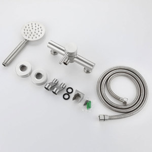 304 Stainless Steel Brushed Single Handle Shower Set Rain Spray Round Head Ceramic Valve 7.0gpm Flow Rate - Product Image 3