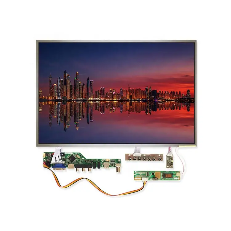 17 بوصة وهج LVDs 30 دبوس 1440*900 الرقمية التلفزيون الإعلان TFT LCD اللوحي شاشة عرض LED شاشة تلفزيون مسطحة مراقب المراقب مجلس