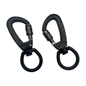 Mousqueton pivotant à 360° robuste avec verrouillage et boulon de sécurité en alliage de zinc, clip rotatif pour sac extérieur 27x64mm 33g - Product Image 1