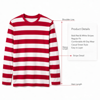 T-shirt à manches longues pour homme, col rond uni, 100% coton, surdimensionné, décontracté, imprimé en sérigraphie, jersey brodé