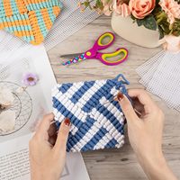 Feuilles de toile plastique transparente 78101S pour la couture, le crochet, la création de projets en maille acrylique, design élégant et original