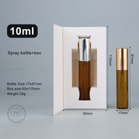 SUMEEAR Vente en gros de flacons de parfum en verre ambré de 5 ml et 10 ml, flacons miniatures rechargeables, atomiseur transparent, logo personnalisé, diffuseur de parfum