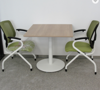 Table d'appoint ronde moderne blanche KL-007 avec pieds en métal robustes, table basse pour la maison, table à thé pour le bureau