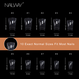 <span class=keywords><strong>Gel</strong></span> suave, media cubierta, acrílico transparente, estilo de <span class=keywords><strong>pies</strong></span> de pato, puntas de uñas acampanadas, puntas de uñas postizas francesas anchas, 500 Uds. - Product Image 5