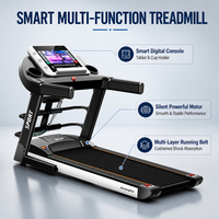 Tapis roulant d'intérieur S1, grand modèle multifonctionnel, électrique, pliable, en plastique, moteur 3,0 HP, 10 vitesses, amortissement des chocs, fitness