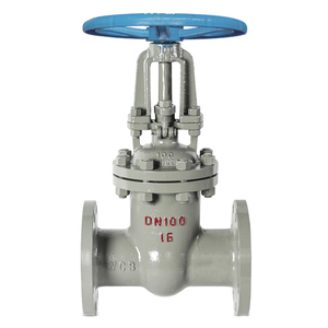 วาล์วประตูเหล็กหล่อแบบมีหน้าแปลน SONGO DN400 ขนาด 16 นิ้ว ANSI 300LB แบบก้านยกพร้อมวงล้อหมุน  วาล์วประตูแบบมีซีลโลหะ WCB - Product Image 4