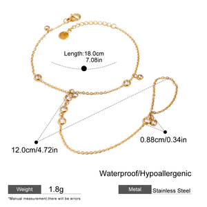 2025 phổ biến Ins có thể điều chỉnh Zircon ngón tay vòng đeo tay chuỗi Thép không gỉ kết hợp bóng tennis Chuỗi Vòng Đeo Tay zirconia sáng bóng vòng - Product Image 5