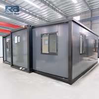 Maison conteneur préfabriquée modulaire extensible de 20 pieds de haut, à assemblage rapide, pour dortoirs de personnel, camps et bureaux