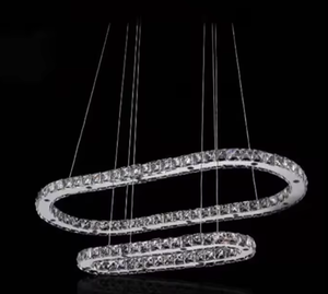 Zeal Lighting Modern LED Crystal Pendant Light candelabro de cuero diseñador cinturón colgante luz para dormitorio sala de estar - Product Image 4