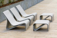 Chaise éponge en béton pour loisirs d'extérieur design ergonomique de vente directe d'usine