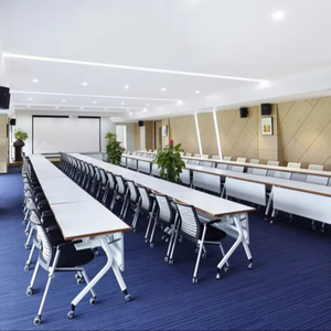 Modern Metal çerçeve katlanabilir konferans masası yerden tasarruf ofis ve okul kullanımı için eğitim odası masa - Product Image 2