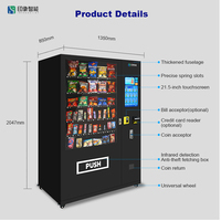 Distributeur automatique extérieur de boissons et de collations à grand écran équipé d'un auvent étanche pour les ventes par tous les temps