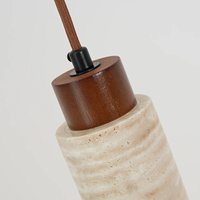 Luminaire suspendu en marbre travertin Wabi Sabi, lustre moderne à LED blanc chaud pour la maison, le bureau et la décoration intérieure, sur mesure