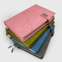 Ensemble de carnet en cuir A5 personnalisable avec logo, reliure thermique et couture, cadeau d'entreprise de Noël avec boîte et stylo