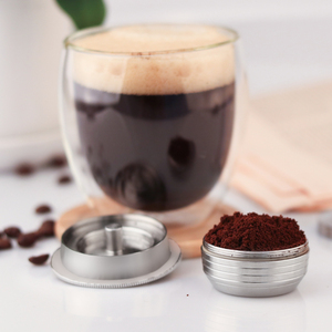 Tasse à expresso de grande capacité 240 ml, filtre rechargeable en acier inoxydable 304, <span class=keywords><strong>capsule</strong></span> à café expresso réutilisable à 24 trous - Product Image 2