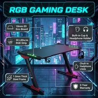 Pieds de table extensibles en acier inoxydable de type Z AOR pour bureaux de jeu, de bureau et d'ordinateur - Design moderne avec cloisonnement, mobilier commercial