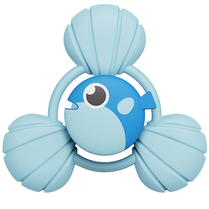 Vente en gros Jouet de bain pour bébé 0-12 mois de haute qualité Fidget Spinner Silicone Ventouse Spinner Jouet pour bébé - Product Image 2