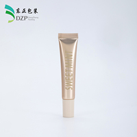 Tube cosmétique en PE or champagne métallisé avec bouchon à vis, surface brillante, pour crème contour des yeux, lotion, fond de teint, emballage d'échantillons de soins de la peau