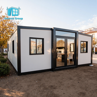 Maison conteneur de luxe extensible et fiable de 20 pieds ou 40 pieds, portable, préfabriquée en acier, pour villa, hôtel ou bureau, avec 2 ou 3 chambres