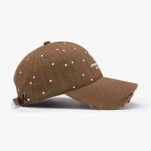 Cappello da baseball popolare, stile gotico, effetto invecchiato e lavato, vintage, autentico, di tendenza, con visiera curva a coda di cavallo - Product Image 3