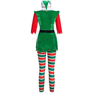 2023 संटा क्लॉस सहायक कोस्प्ले महिलाओं के लिए ग्रीन क्रिसमस पोशाक पोशाक महिलाओं के लिए ग्रीन क्रिसमस पोशाक पोशाक पोशाक - Product Image 4