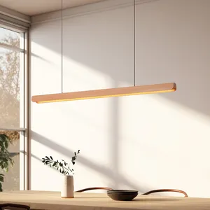 High quality LED Linear light Designer lights ins modern chandeliers Luxury solid wood Pendant Lamp