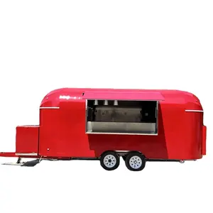 Popular airstream ice-cream food truck for sale customized metre cart airstream truck with full kitchen equipment