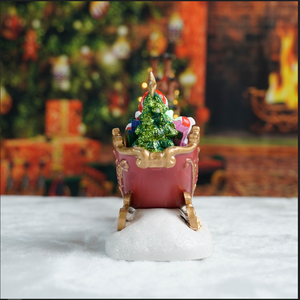 Traîneau <span class=keywords><strong>du</strong></span> Père Noël avec <span class=keywords><strong>rennes</strong></span> - Décoration de village de Noël Winter Lane - Décoration de Noël - Product Image 5