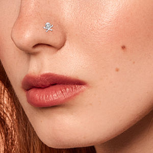 एटम F136 टाइटेनियम हड्डी आकार सीज़ इनले 16 ग्राम आंतरिक थ्रेड नोस्ट्रिल सर्पिल स्टड होंठ कार्टिलेज नाक स्टड पिरलिंग वाले गहने - Product Image 3