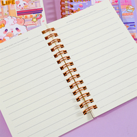 Bloc-notes spirale Depai 64K à thème bonbons de dessins animés, couverture dorée, 80 feuilles, papier ligné 80 g/m², cadeau pour enfants et étudiants