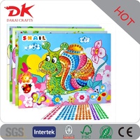 Kits de mosaïque de diamants DIY pour enfants avec image personnalisée, poisson, autocollants ronds en pierre, kits de peinture au diamant en cristal de strass DIY