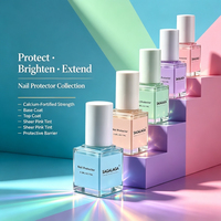 SAGALAGA Air Dry Nail Strengthener, durcisseur d'ongles naturel rose pour ongles faibles et abîmés, protecteur d'ongles, vernis protecteur