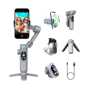 <span class=keywords><strong>Stabilisateur</strong></span> de cardan intelligent AOCHUAN <span class=keywords><strong>X</strong></span> Pro pour <span class=keywords><strong>smartphone</strong></span>, caméra vidéo, lumière LED, écran OLED, cardan 3 axes, contrôle gestuel, 360 degrés, time-lapse - Product Image 2